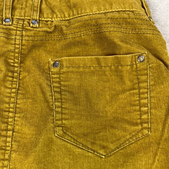 Athleta‎ Women's Mini Skirt Size 4 Mustard Yellow Corduroy5-Pocket Casual Cotton - Picture 4 of 13